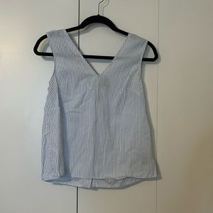 Blue and white stripe tank top